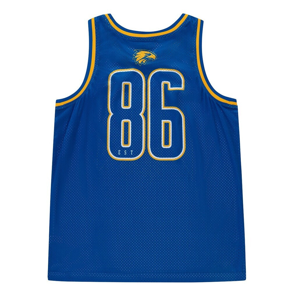 West Coast Eagles NAR AFL Basketball Singlet Sizes S-5XL! S4