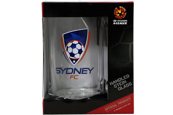 Sydney FC A League Stein Glass with Handle