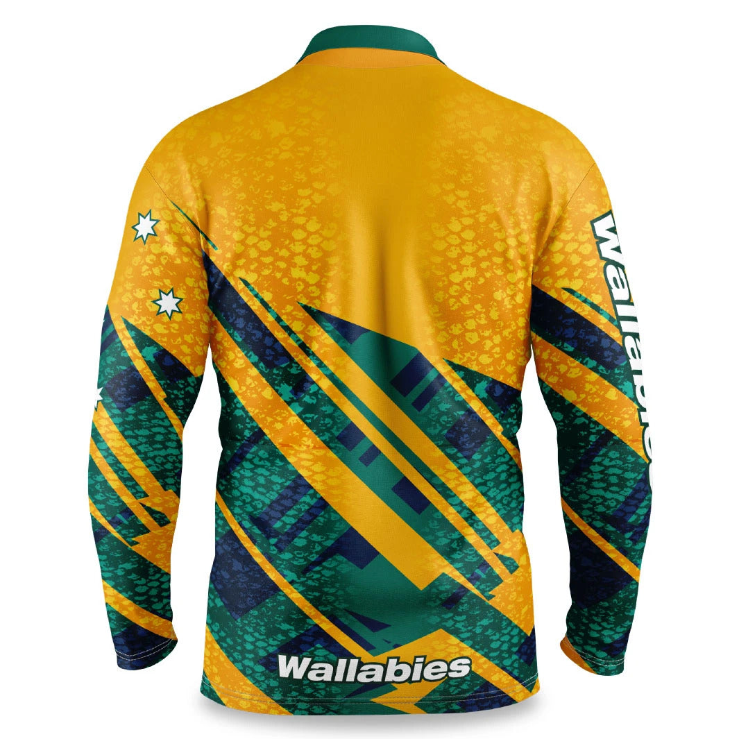 Australian Wallabies Rugby Union "Offshore" Fishing Shirt Polo Sizes S-5XL!