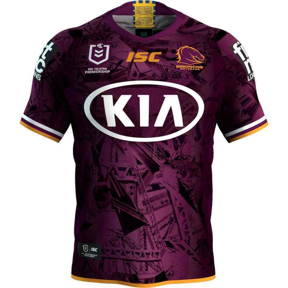 Brisbane Broncos NRL ISC City Alternate Jersey Sizes S-7XL T0! BNWT's