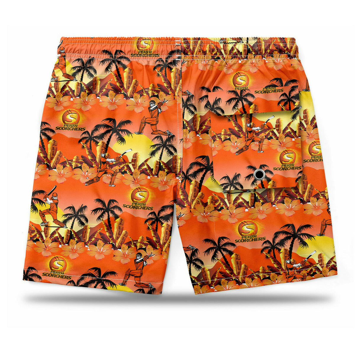 Perth Scorchers BBL Big Bash Cricket 2020 Adult Hawaiian Shorts Sizes S-5XL