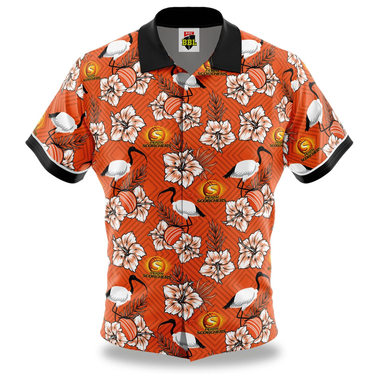Perth Scorchers Big Bash BBL Cricket 2022 Ibis Hawaiian Shirt Polo Sizes S-5XL