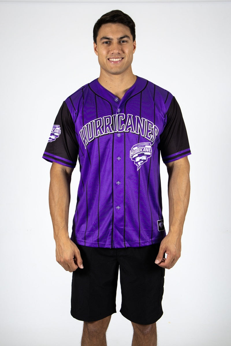 Hobart Hurricanes Big Bash BBL Cricket 'Slugger' Baseball Shirt Sizes S-5XL!