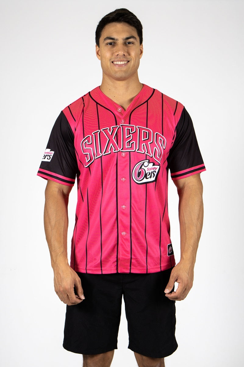Sydney Sixers Big Bash BBL Cricket 'Slugger' Baseball Shirt Sizes S-5XL!