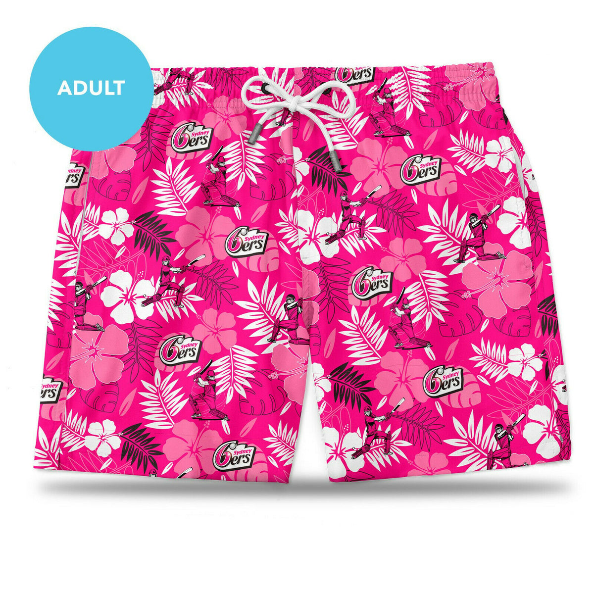 Sydney Sixers BBL Big Bash Cricket 2020 Adult Hawaiian Shorts Sizes S-5XL