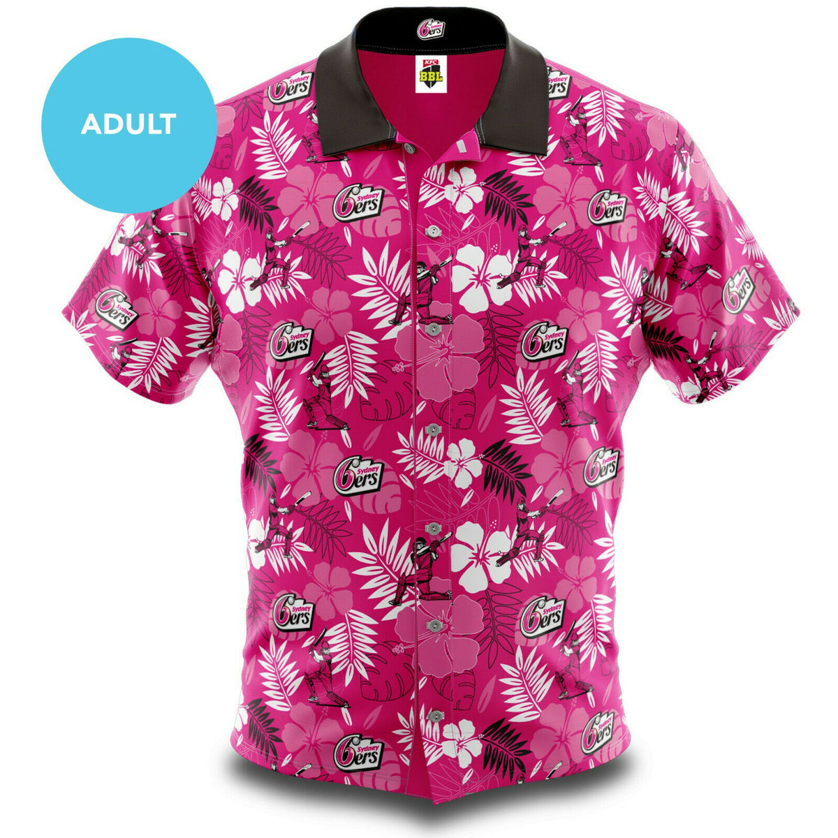 Sydney Sixers Big Bash BBL Cricket 2020 Adult Hawaiian Shirt Polo Sizes S-5XL