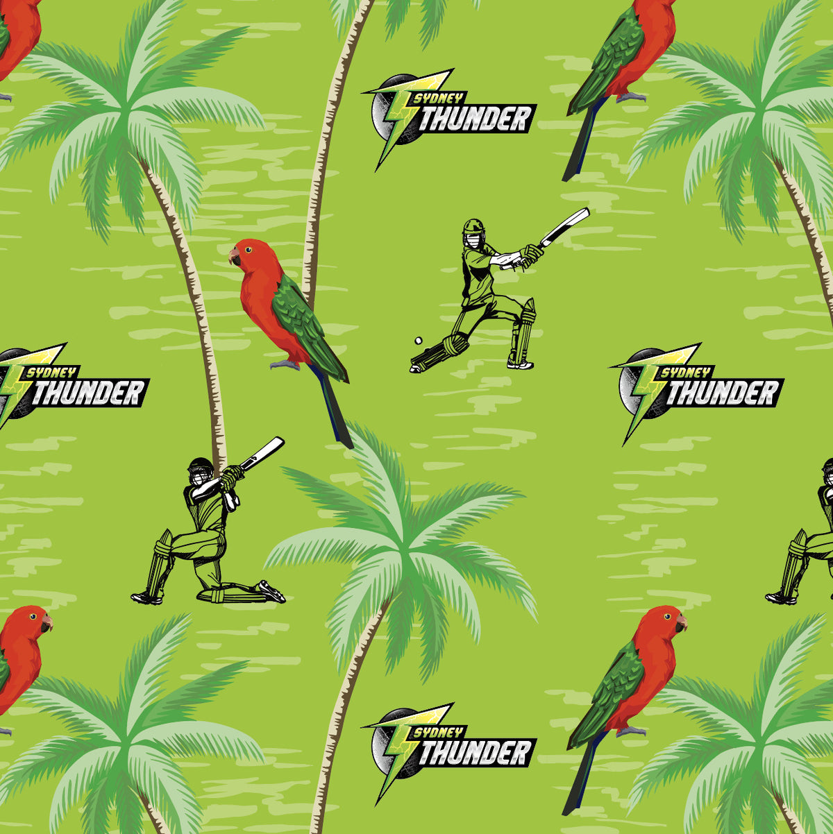 Sydney Thunder Big Bash BBL Cricket 2020 Adult Hawaiian Shirt Polo Sizes S-5XL