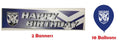Canterbury Bulldogs NRL Party Pack 10 Balloons & 2 Happy Birthday Banners