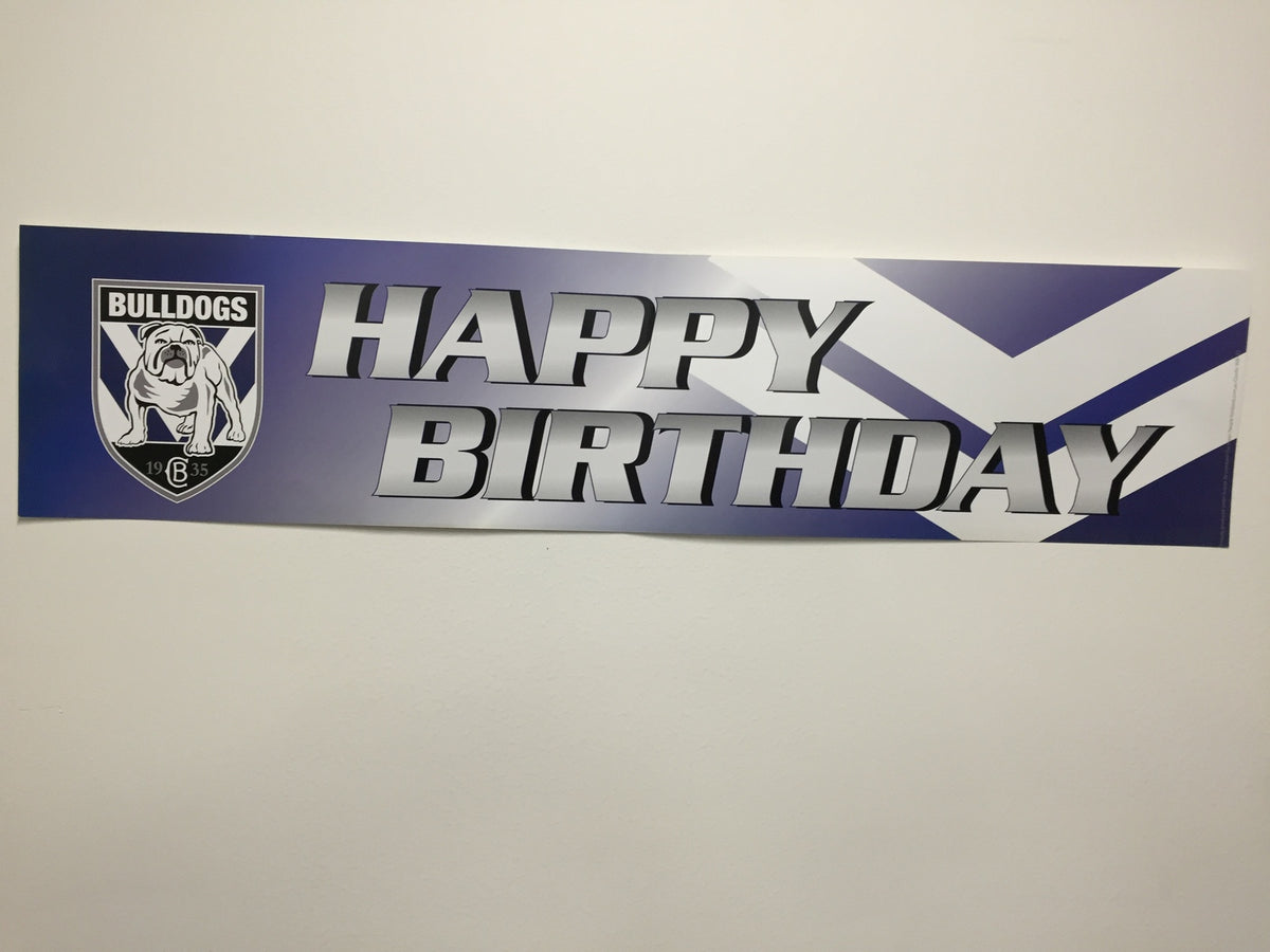 Canterbury Bulldogs NRL Party Pack 10 Balloons & 2 Happy Birthday Banners
