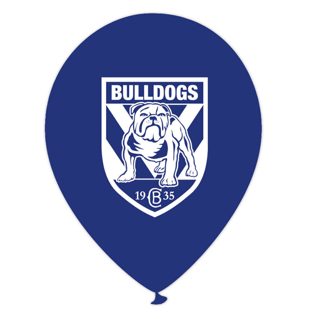 Canterbury Bulldogs NRL Party Pack 10 Balloons & 2 Happy Birthday Banners