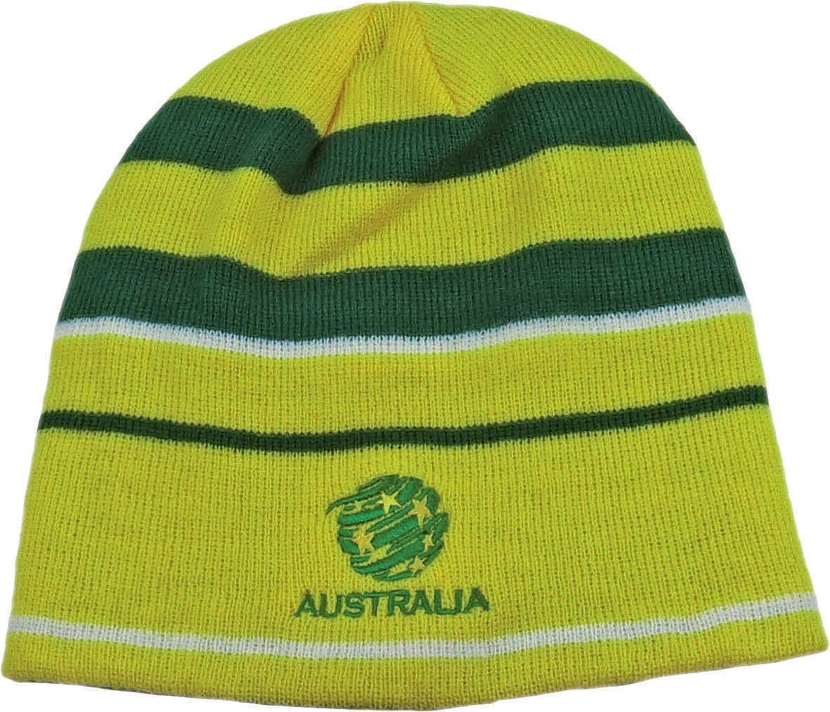 Australia Socceroos Reversible Gold & Green Beanie! 2 in 1 Winter Beanie! World