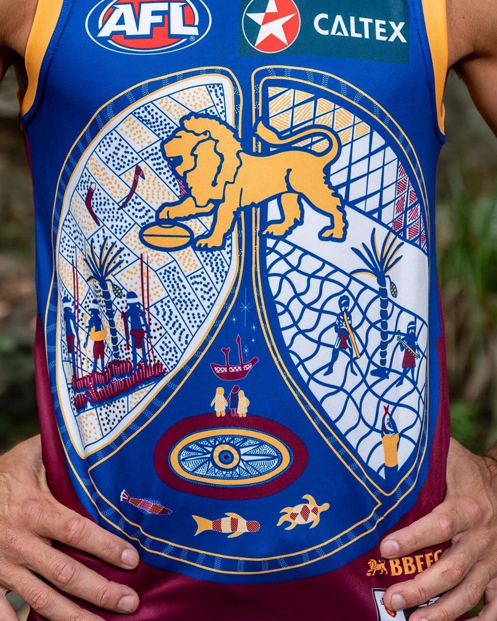 Brisbane Lions AFL Indigenous Guernsey Sizes S-3XL! T4
