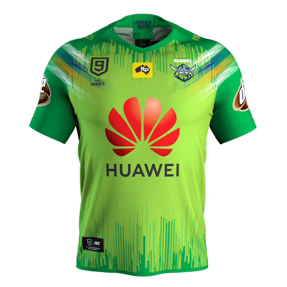 Canberra Raiders NRL ISC Nines 9's Jersey Sizes S-7XL! T0