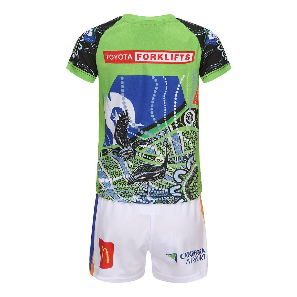 Canberra Raiders NRL ISC Indigenous Jersey Toddlers Set Sizes 0-4! T3