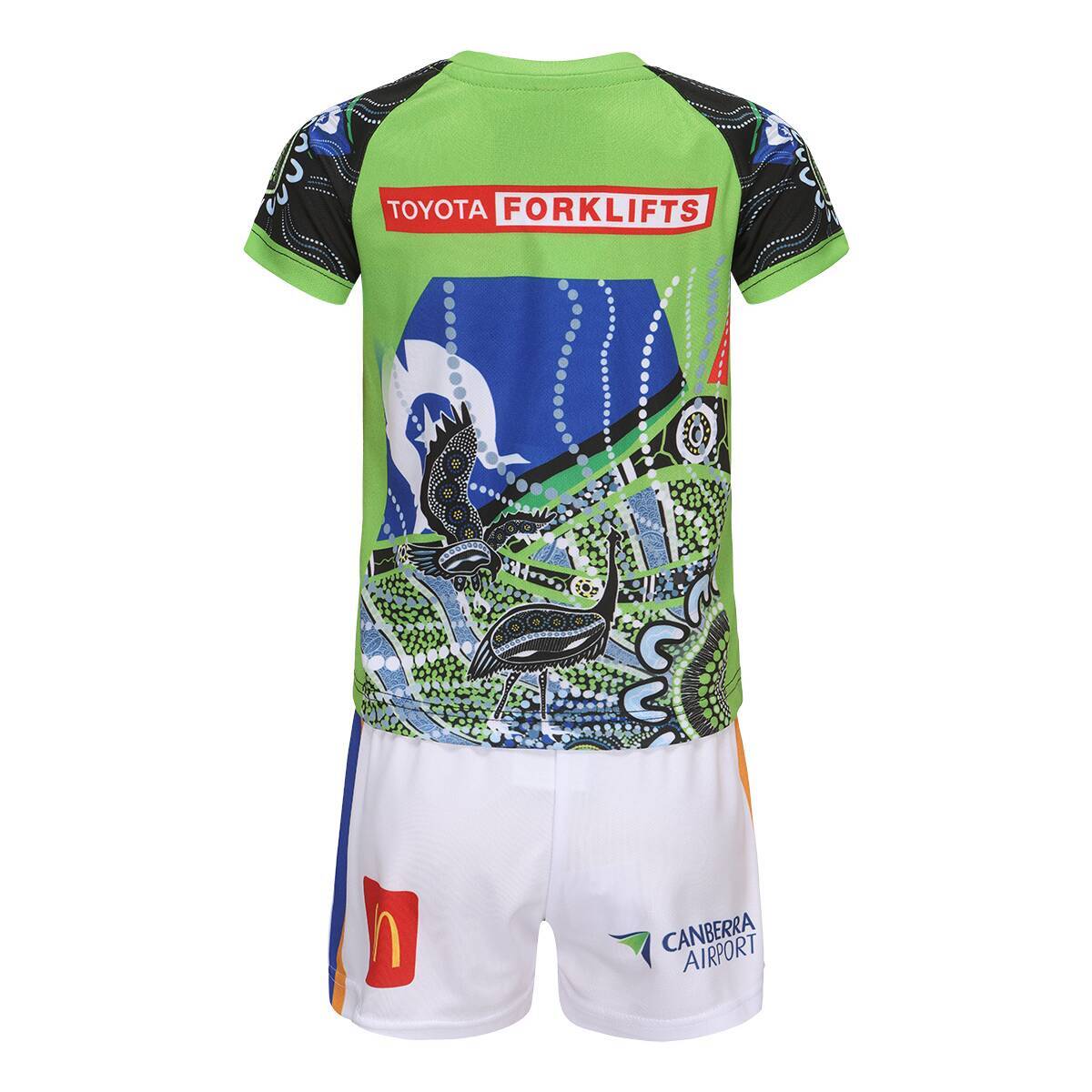 Canberra Raiders NRL ISC Indigenous Jersey Toddlers Set Sizes 0-4! T3