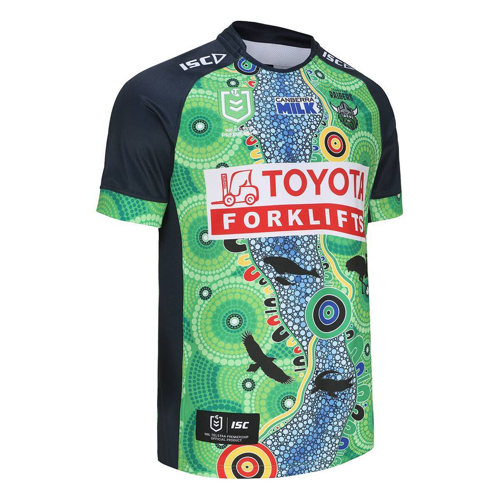 Canberra Raiders NRL ISC Indigenous Jersey Sizes S-7XL! T4