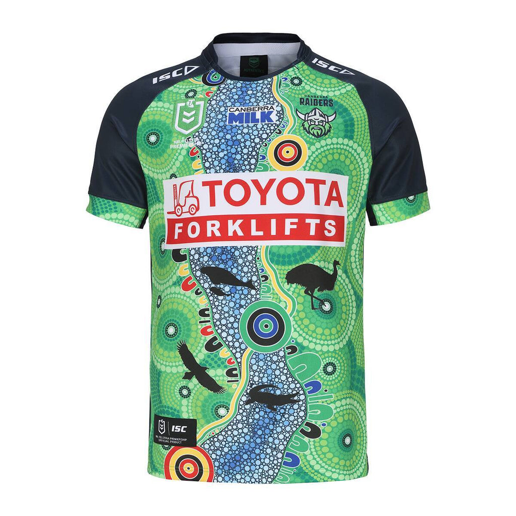 Canberra Raiders NRL ISC Indigenous Jersey Sizes S-7XL! T4