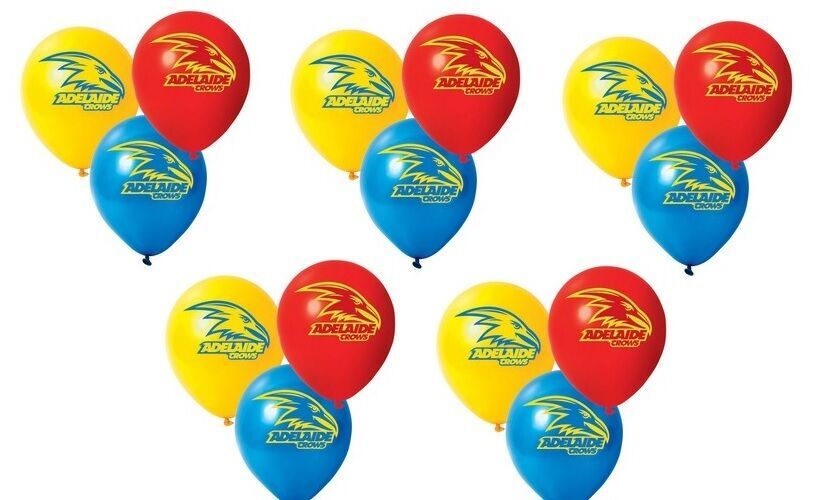 Official AFL Adelaide Crows Happy Birthday Party Latex Helium Balloons (25 Pack)