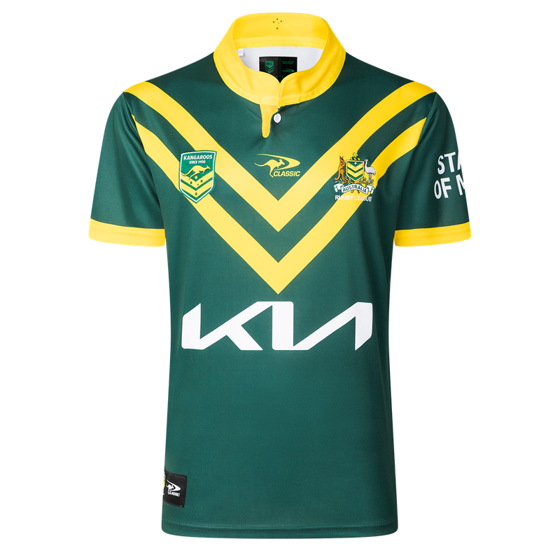 Australian Kangaroos 2024/25 ARL Players Home Jersey Sizes S-7XL!