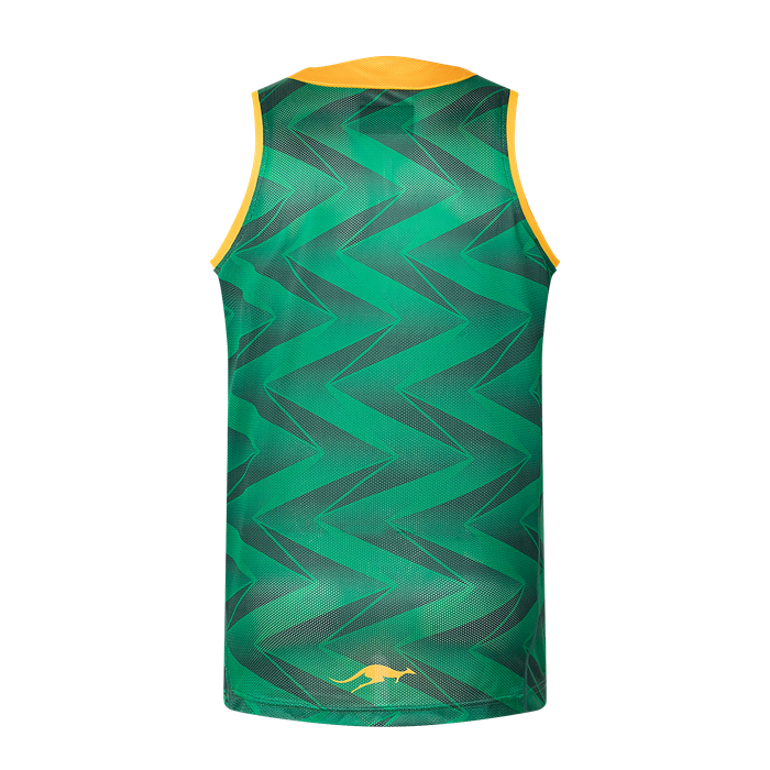 Australian Kangaroos 2024/25 ARL Players Green Training Singlet Sizes S-7XL!