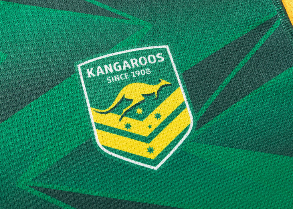 Australian Kangaroos 2024/25 ARL Players Green Training Shirt Sizes S-7XL!