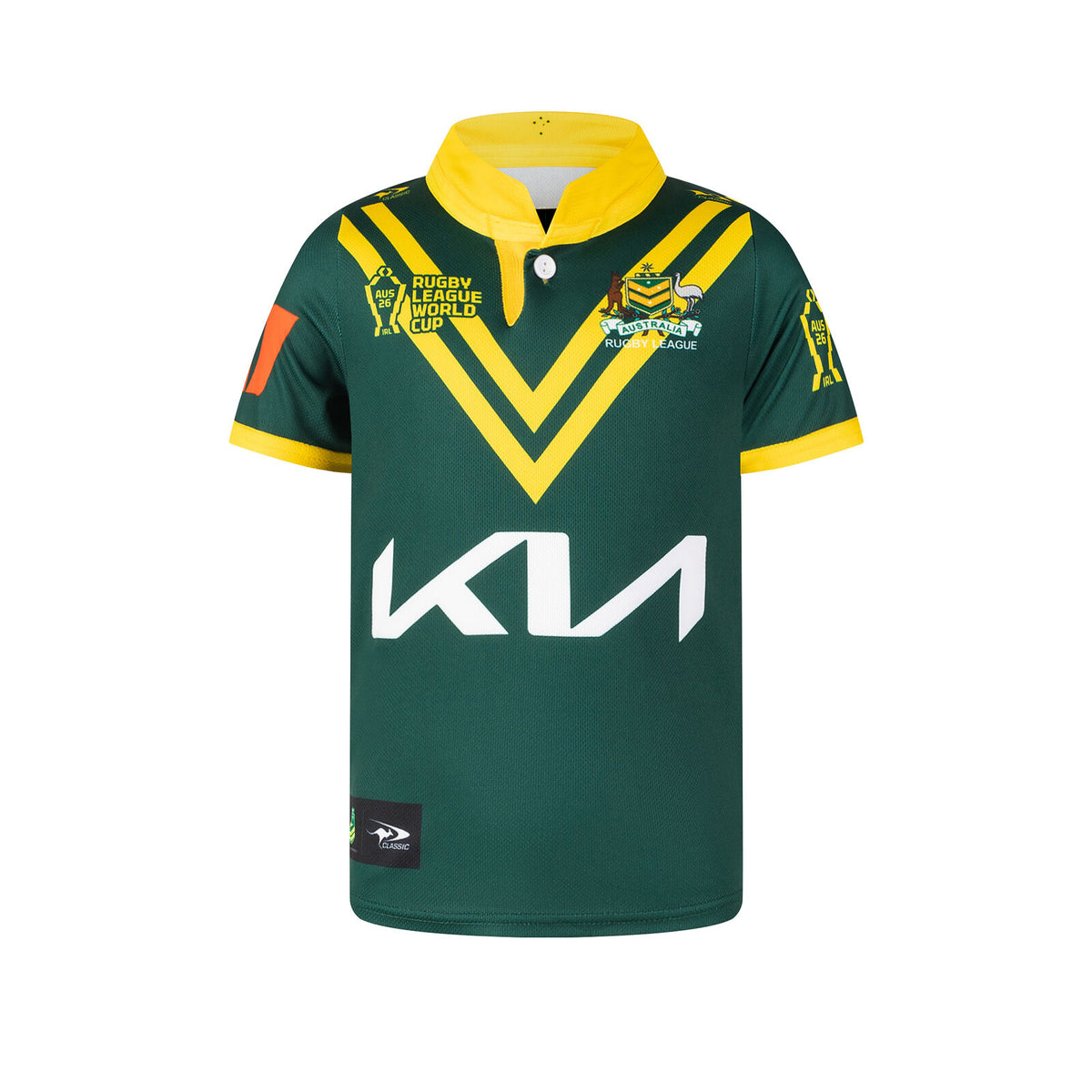 Australian Kangaroos RLWC 2026 Classic Home Jersey Sizes Infants 0-6!