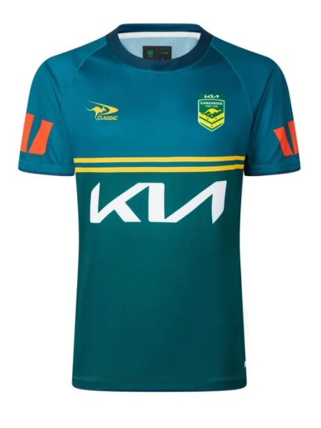 Australian Kangaroos RLWC 2026 Classic Training T Shirt Sizes S-7XL!