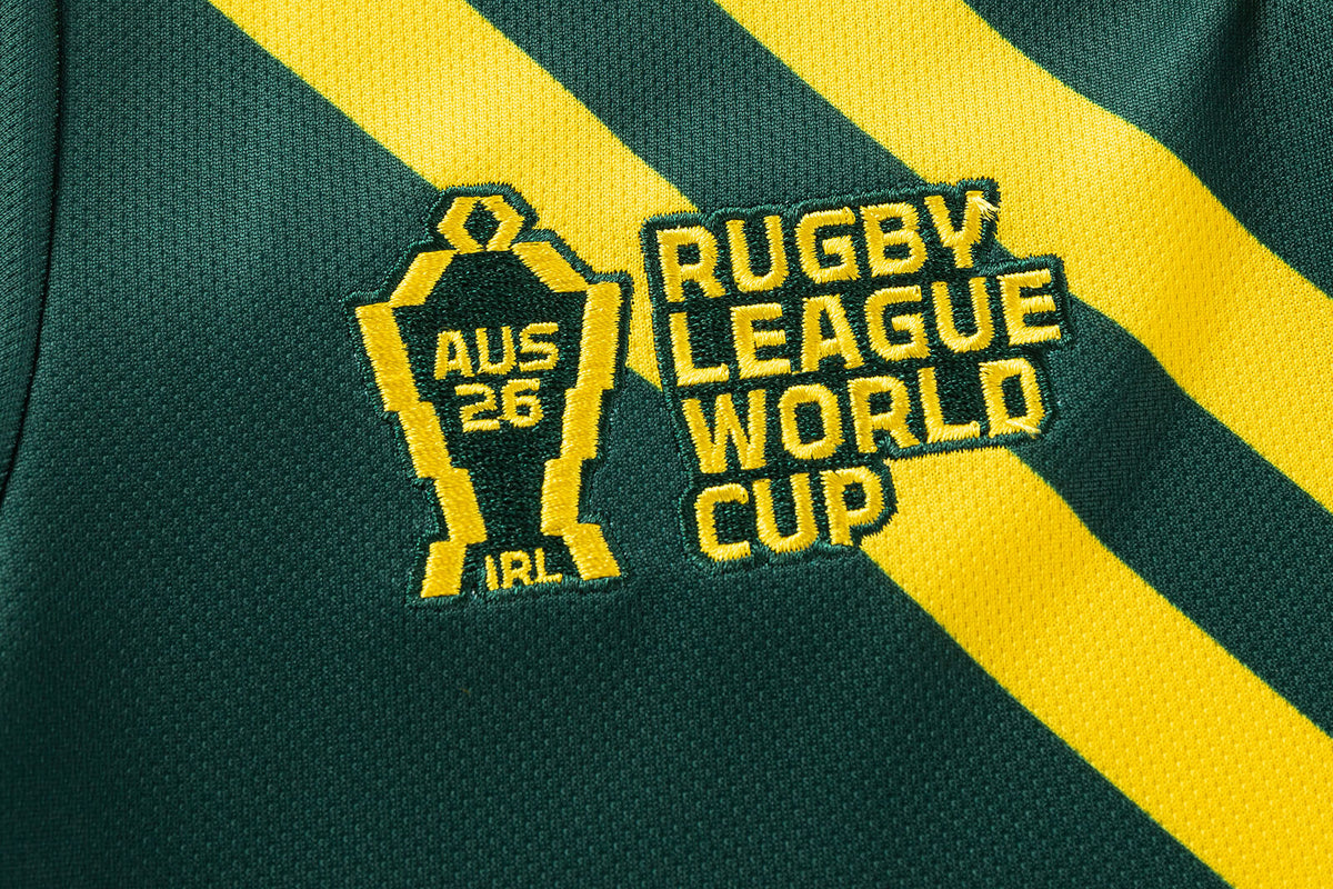 Australian Kangaroos RLWC 2026 Classic Home Jersey Sizes Kids 8-14!