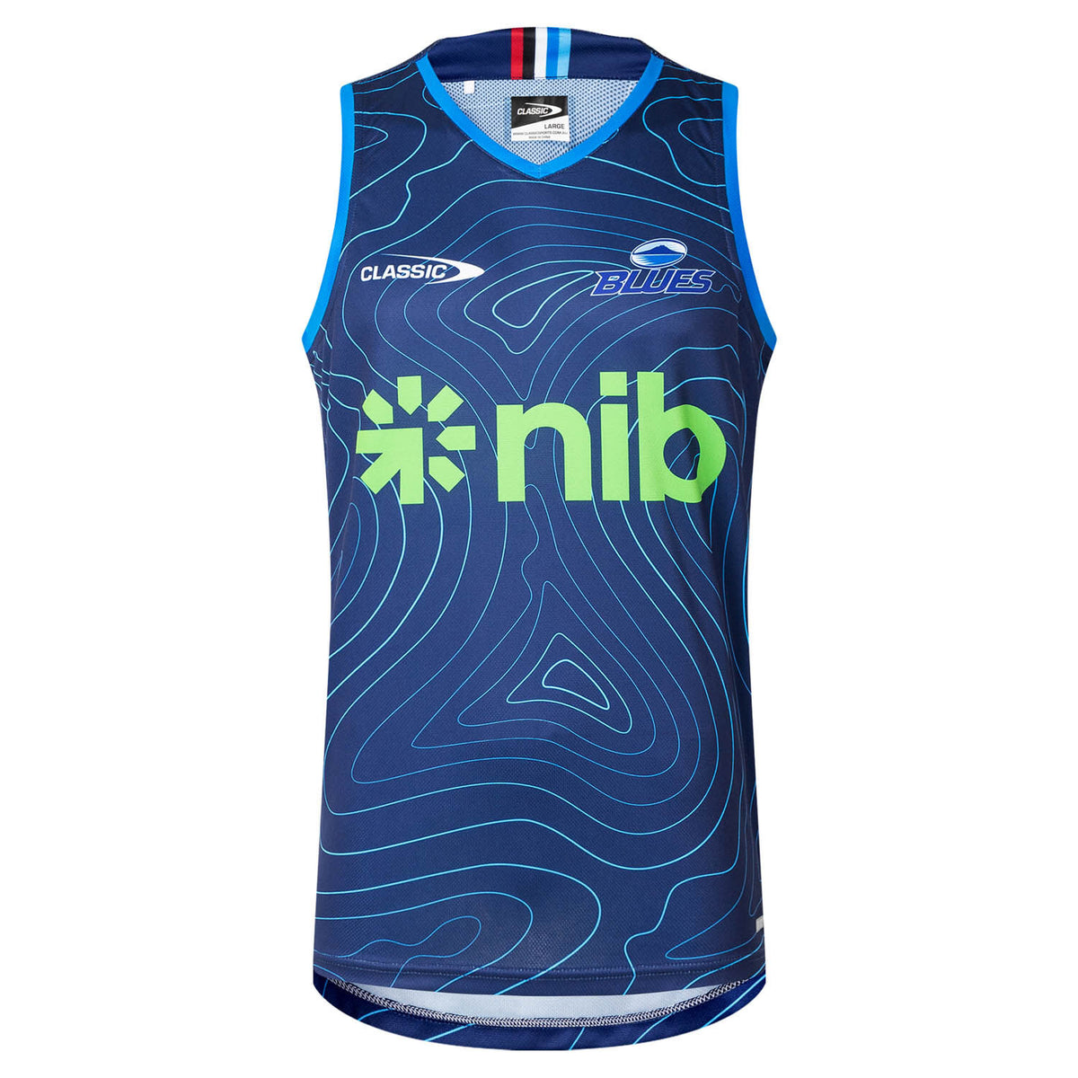 Auckland Blues 2025 Super Rugby Classic Pro Training Singlet Sizes S-3XL!