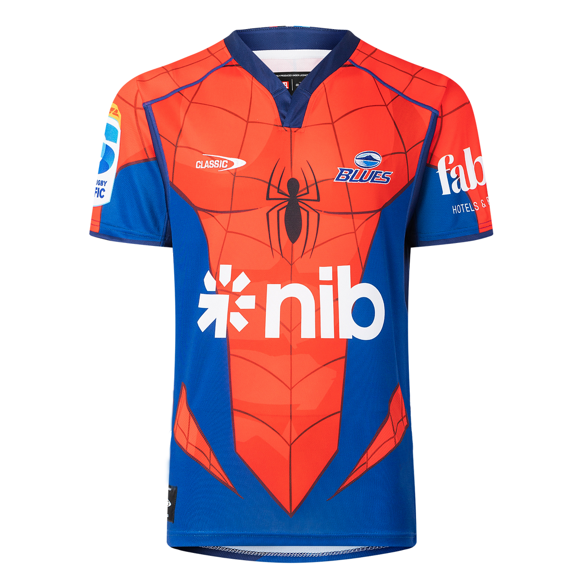 Auckland Blues 2025 Marvel Super Rugby Spiderman Jersey Sizes S-7XL!