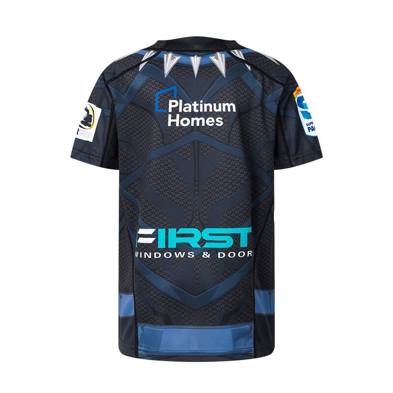 Waikato Chiefs Marvel 2025 Super Rugby Black Panther Jersey Kids Sizes 8-14!
