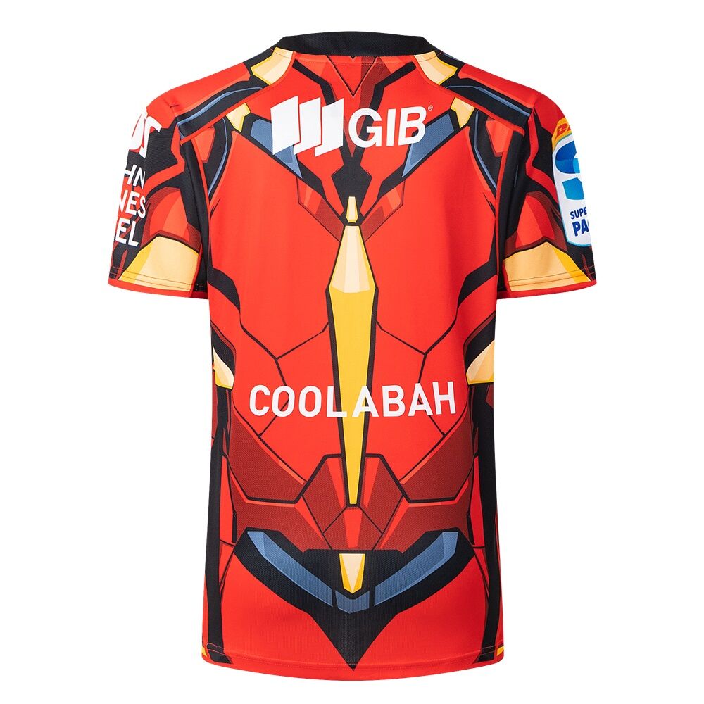 Canterbury Crusaders 2025 Marvel Super Rugby Iron Man Jersey Sizes S-7XL!