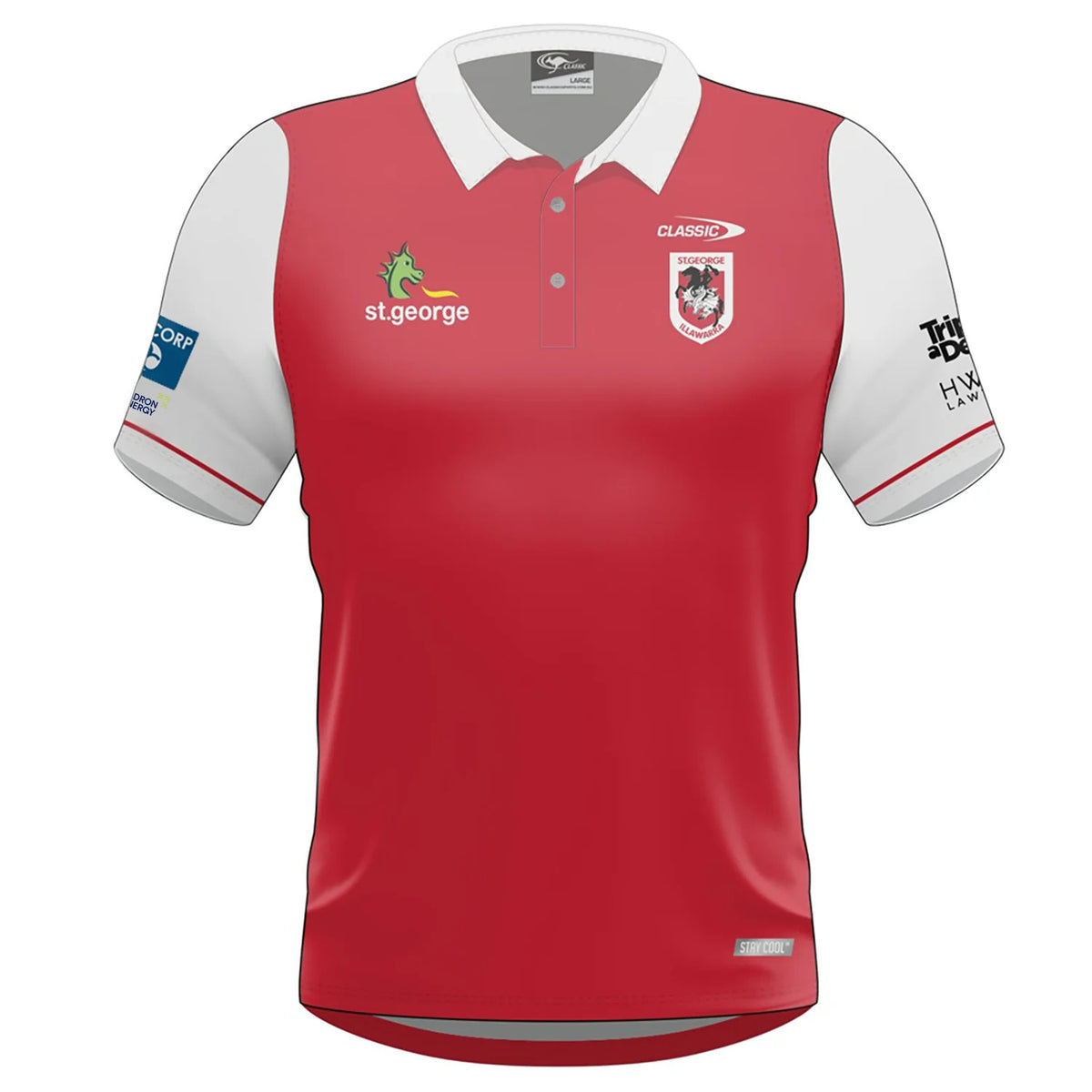 St George ILL Dragons NRL Classic Players Polo Shirt Sizes S-7XL! T4
