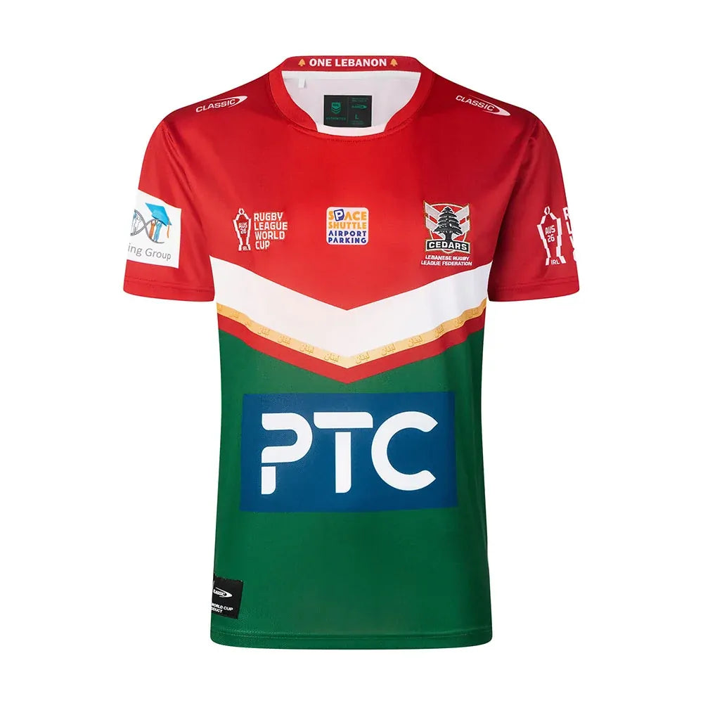 Lebanon Cedars Rugby League 2026 RLWC Home Jersey Adult Sizes S-7XL!