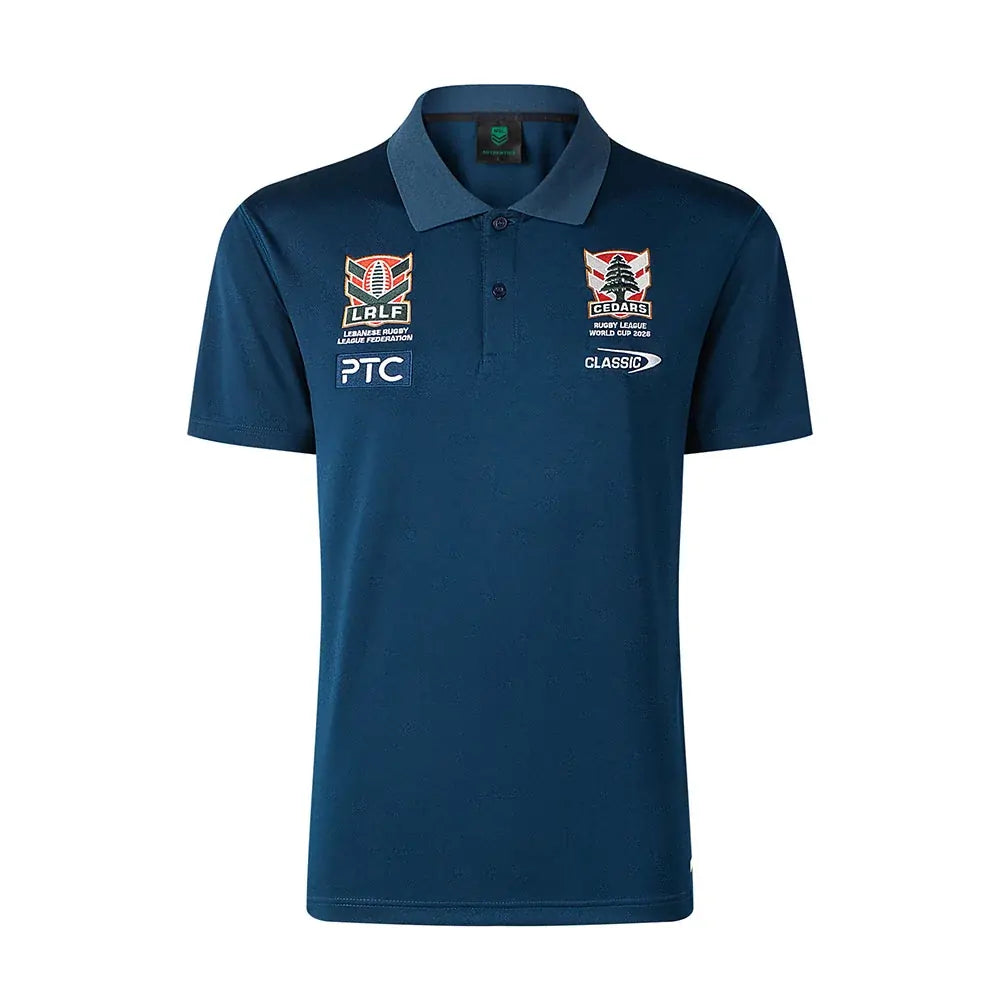 Lebanon Cedars Rugby League 2026 RLWC Team Polo Shirt Adult Sizes S-3XL! PRESALE!