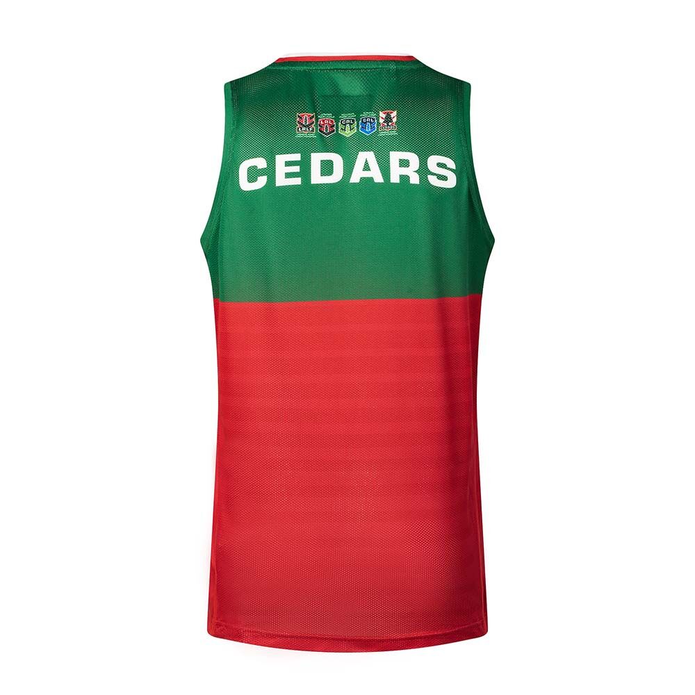 Lebanon Cedars Rugby League 2026 RLWC Training Singlet Adult Sizes S-3XL!