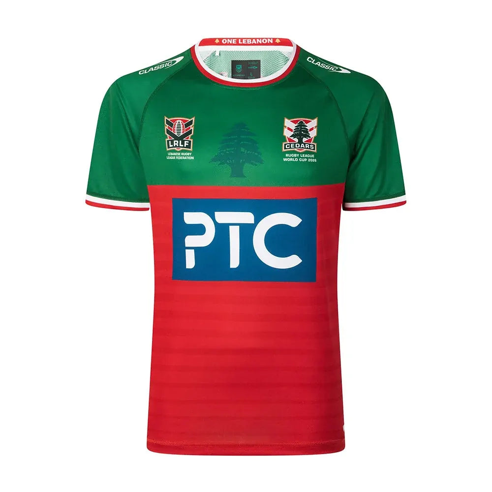 Lebanon Cedars Rugby League 2026 RLWC Training T Shirt Kid Sizes 8-14!