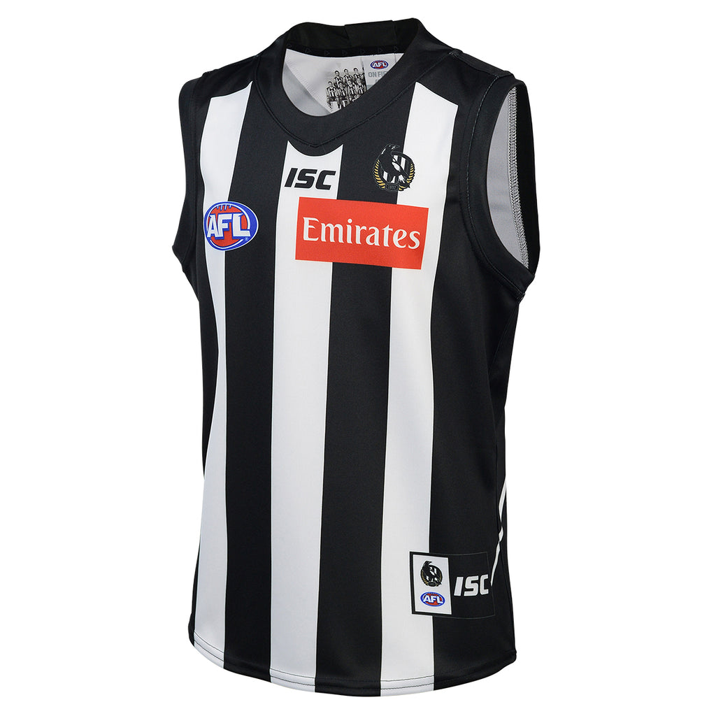 Collingwood Magpies AFL ISC Home ISC Guernsey Kids Sizes 6-14! T0