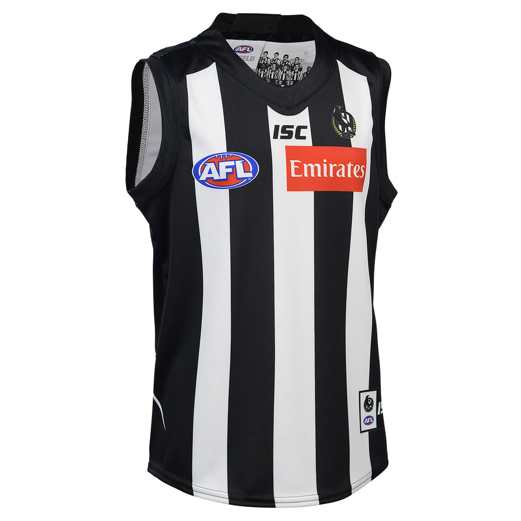 Collingwood Magpies AFL ISC Home ISC Guernsey Kids Sizes 6-14! T0