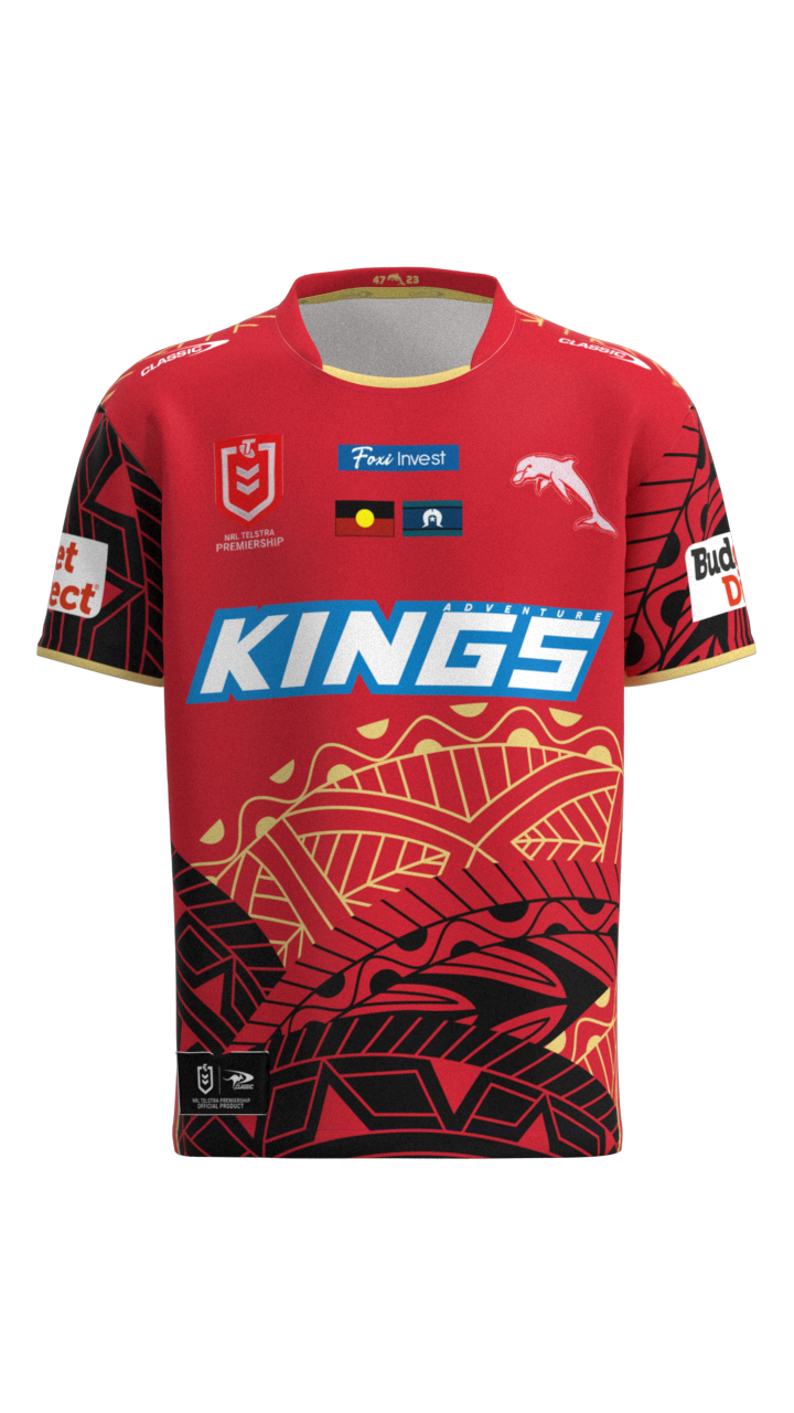 Redcliffe Dolphins NRL Classic Indigenous Jersey Adults Sizes S-7XL! T3