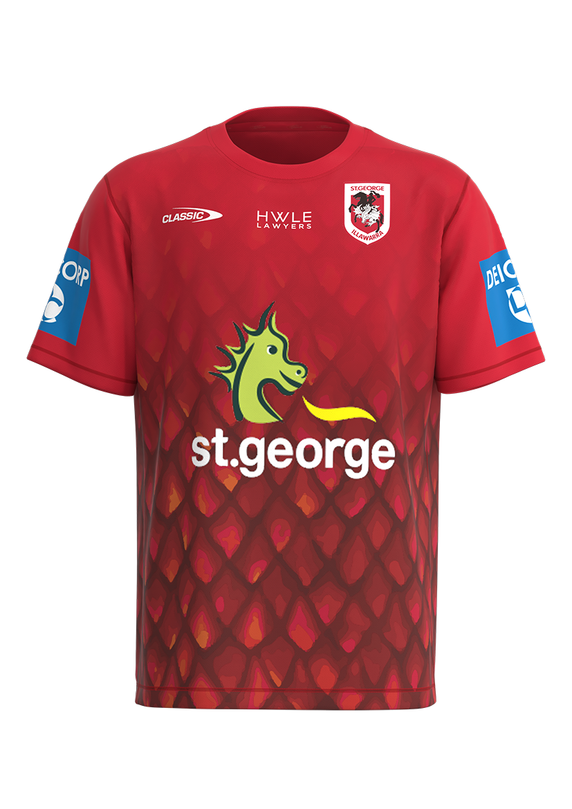 St George ILL Dragons NRL Classic Warm Up T Shirt Sizes S-7XL! T3