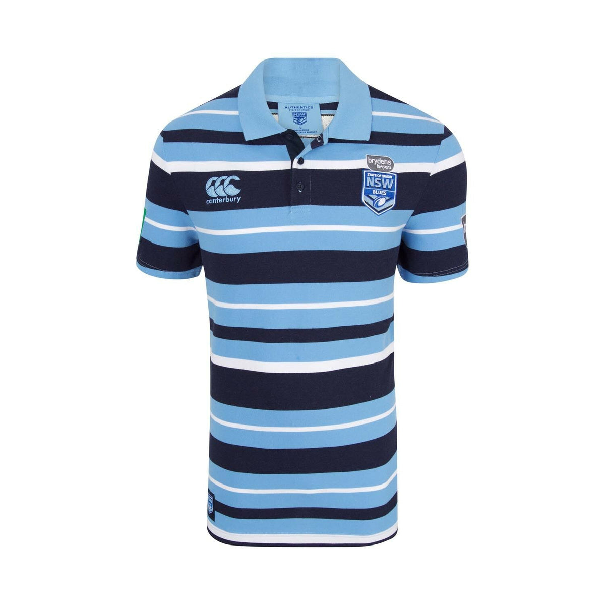 New South Wales Blues CCC Origin Interstellar Yarn Dye Polo Shirt Size Large! T8