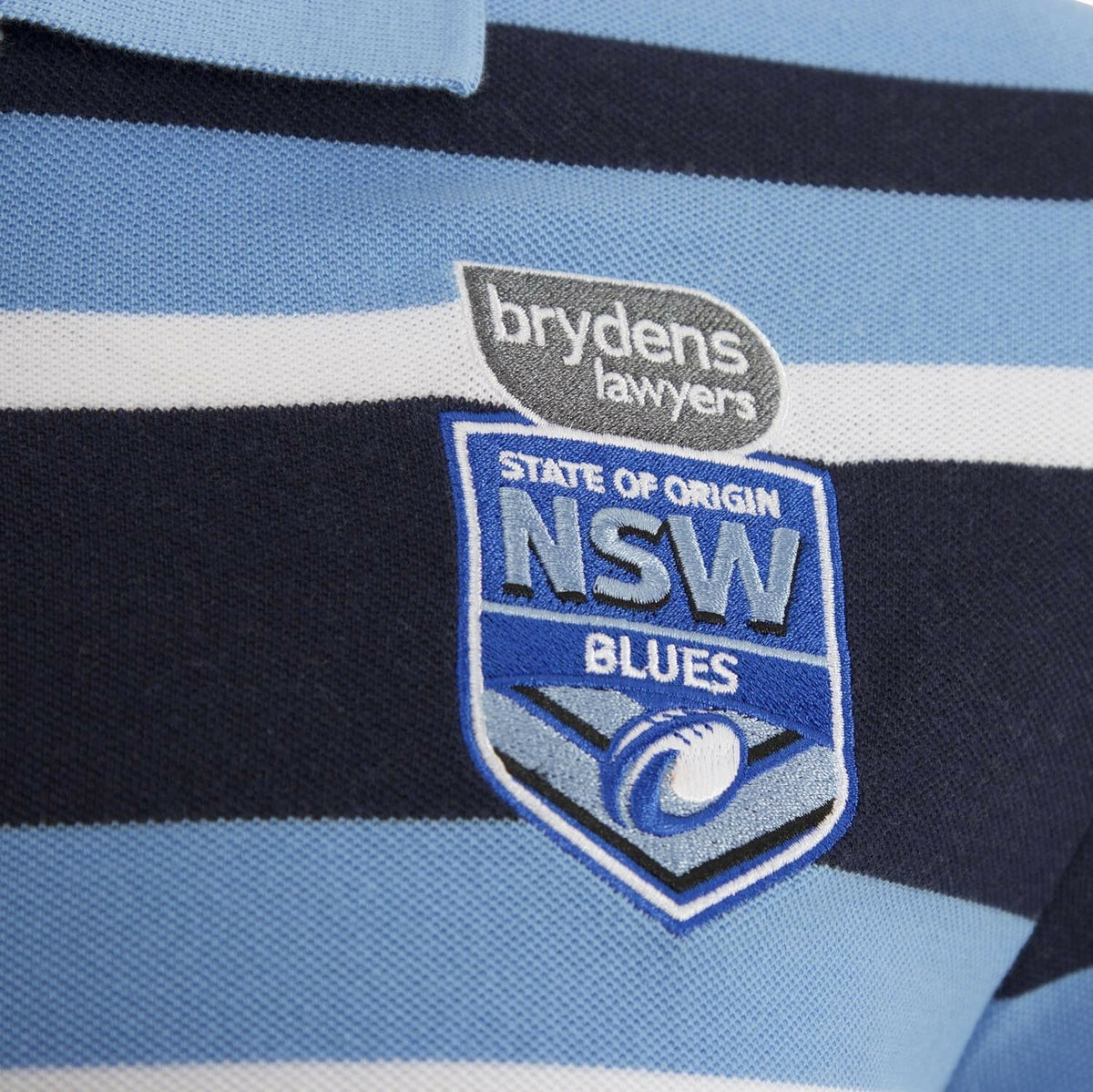 New South Wales Blues CCC Origin Interstellar Yarn Dye Polo Shirt Size Large! T8