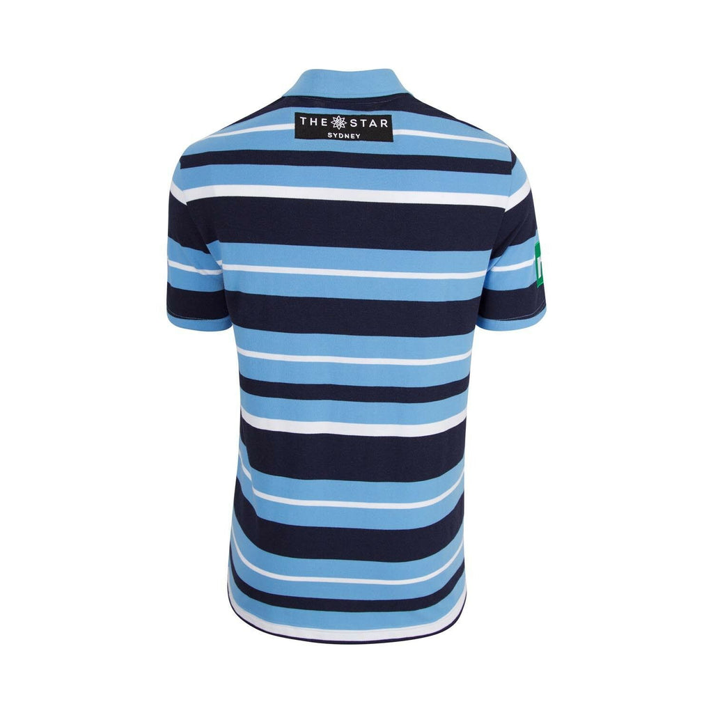 New South Wales Blues CCC Origin Interstellar Yarn Dye Polo Shirt Size Large! T8