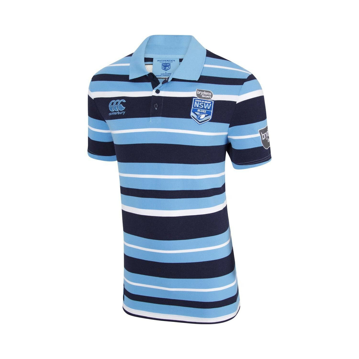 New South Wales Blues CCC Origin Interstellar Yarn Dye Polo Shirt Size Large! T8