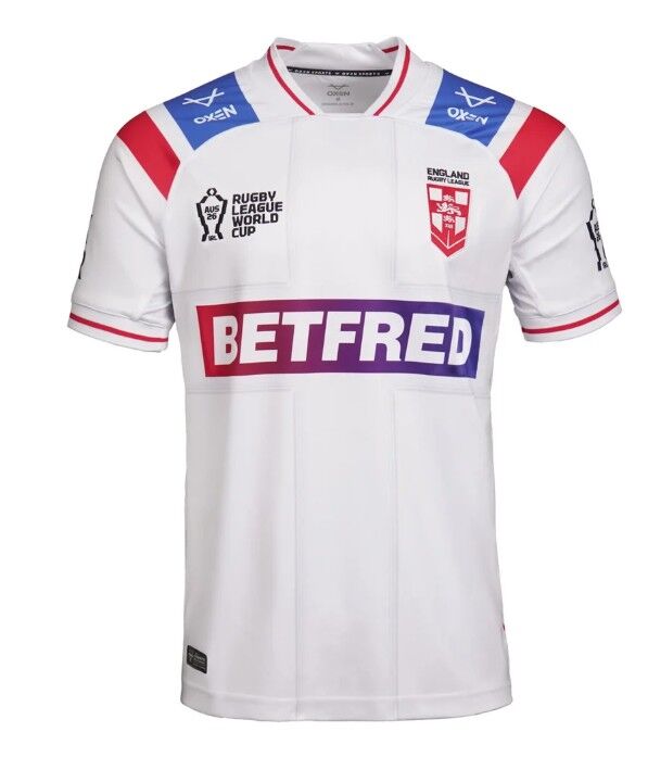 England RL 2026 World Cup Home Jersey Sizes S-3XL!
