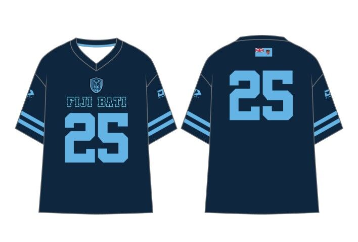 Fiji Bati Rugby League 2025 Players Oversized Gridiron Jersey Sizes S-7XL!