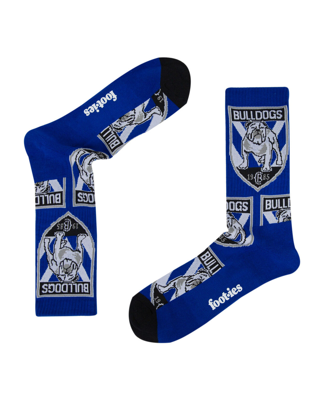 Canterbury Bankstown Bulldogs NRL 2 Pack Team Logo Sneaker Socks!