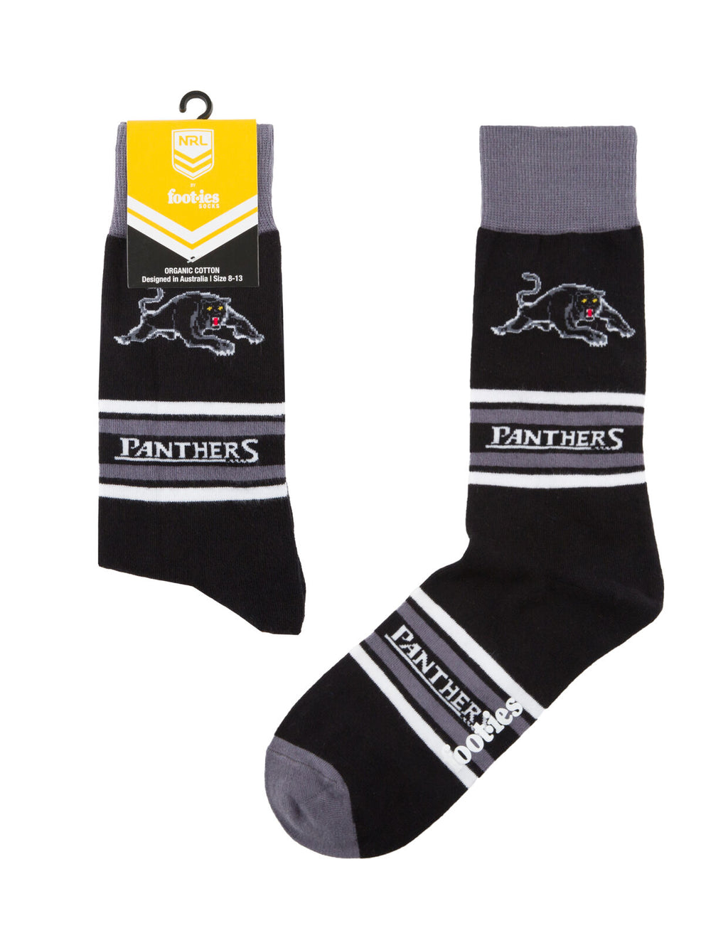 Penrith Panthers NRL Cotton Striped Socks Adults Sizes M/L!