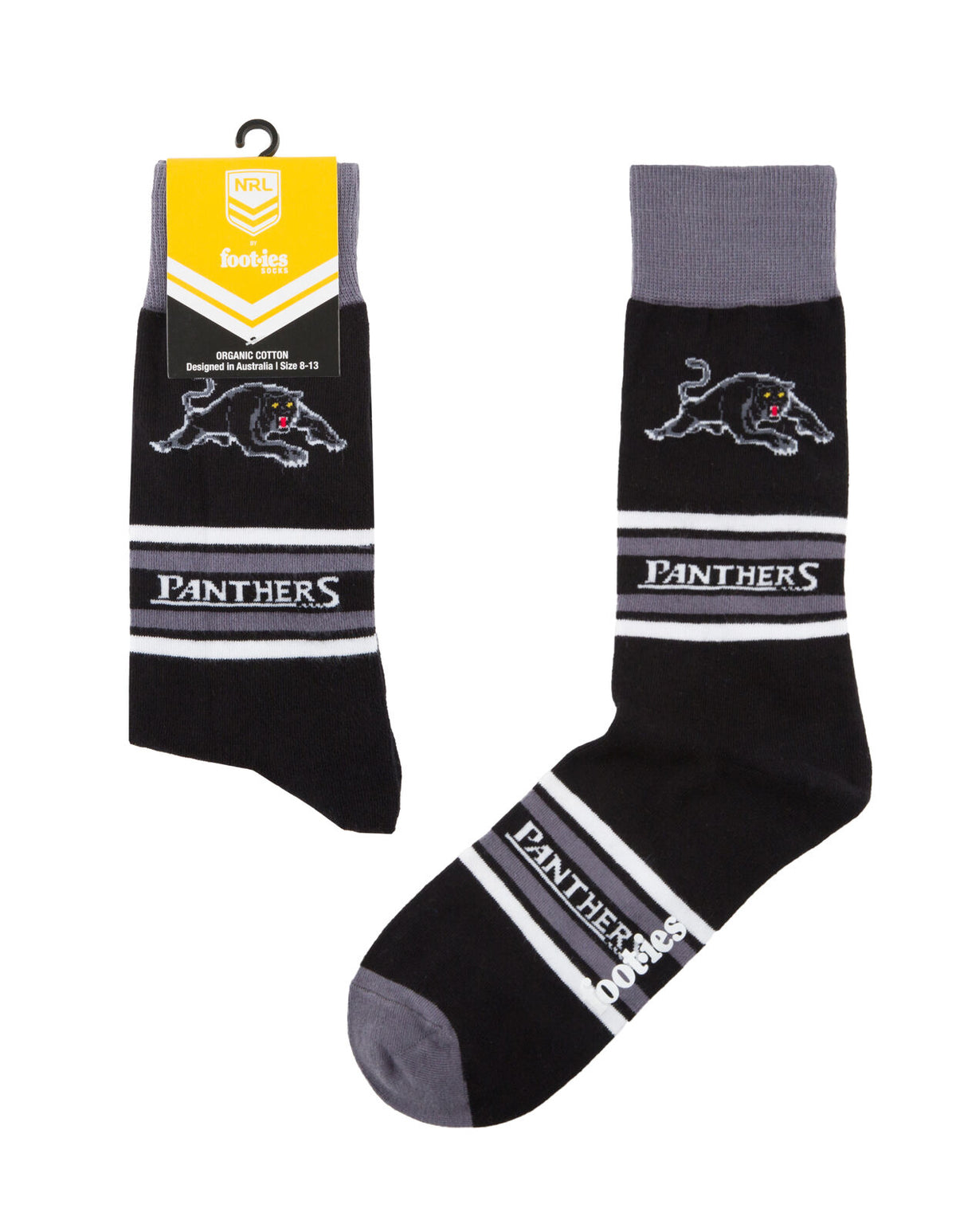 Penrith Panthers NRL Cotton Striped Socks Adults Sizes M/L!